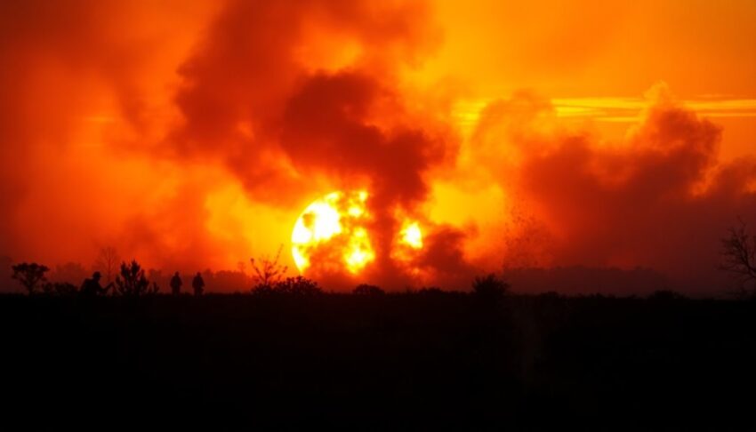 large fire contained nature reserve
